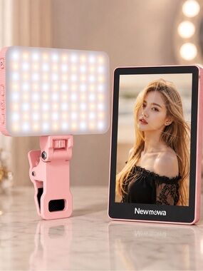 Pink LED Selfie vlogging Monitor & Selfie light